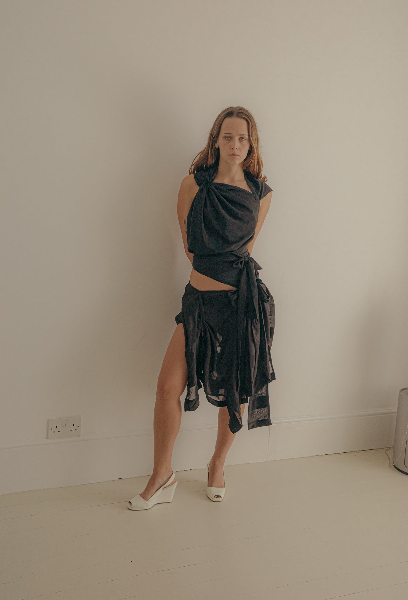 Advert Skirt - Black Stripe