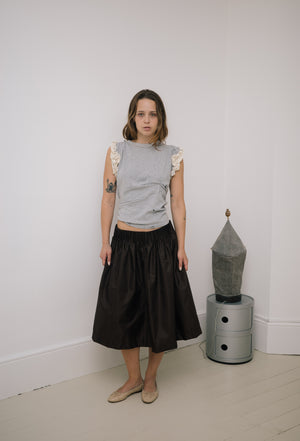 Emma Jing's Lace Upcycle Tee - Grey