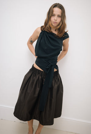 Emma Jing's Pleated Midi - Brown