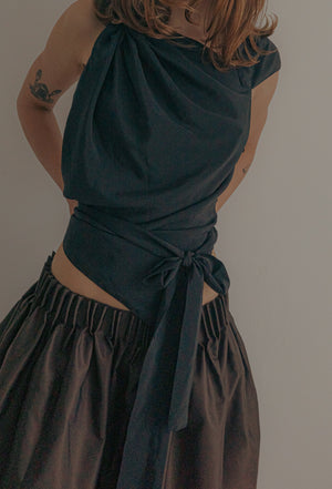 Emma Jing's Pleated Midi - Brown