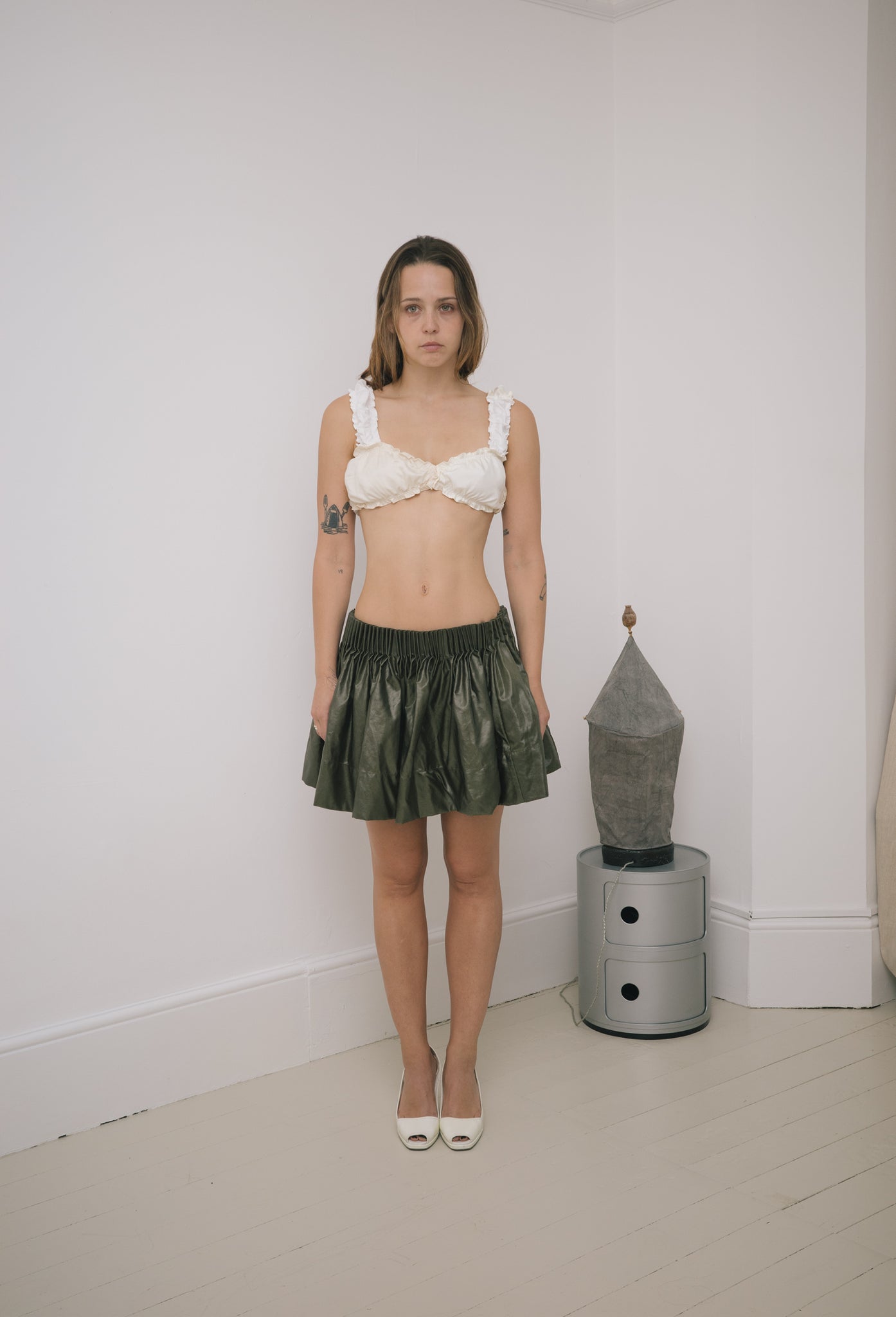 Pleated Mini - Khaki