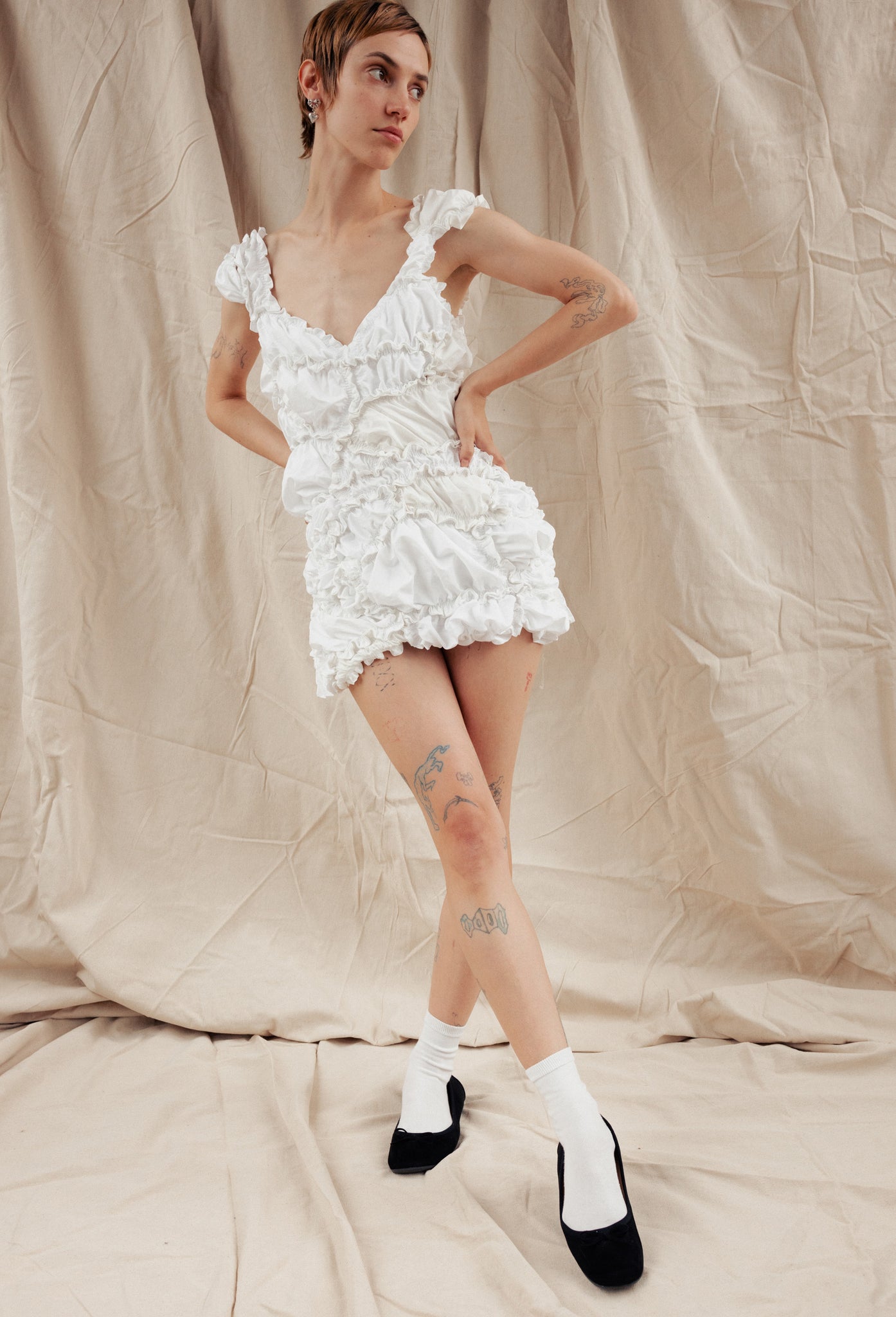 Bubble Dress in White – Emma Jing Bubble Dress in White – Emma Jing