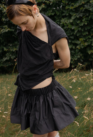 Emma Jing's Pleated Mini in Black