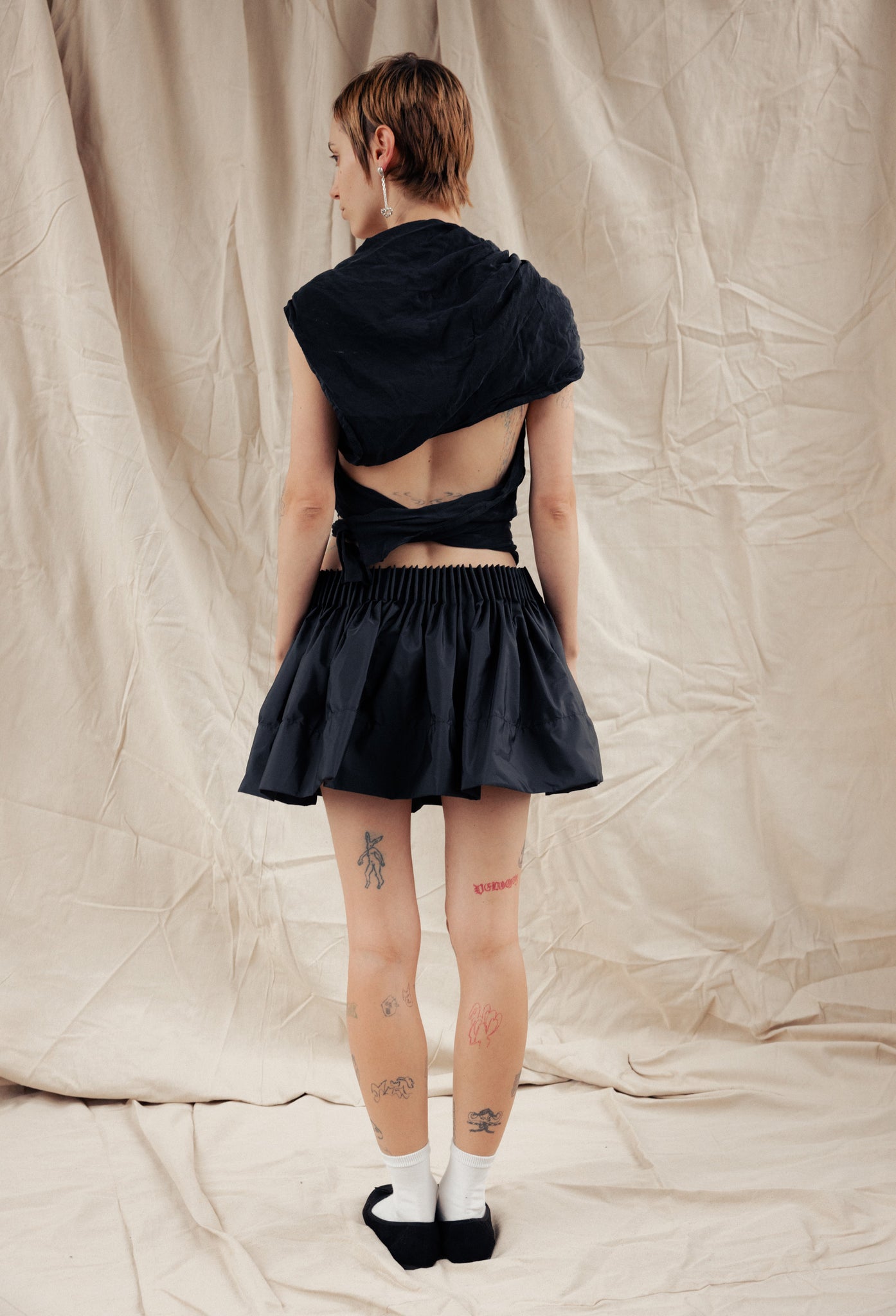 Pleated Mini in Black