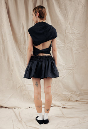 Emma Jing's Pleated Mini in Black